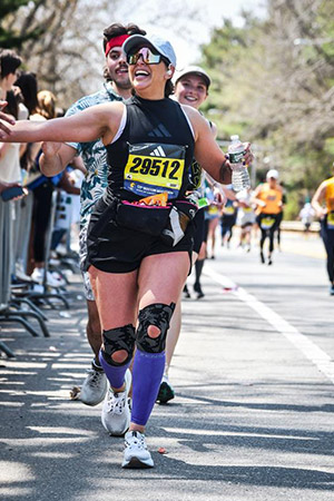 A Boston Marathon runner